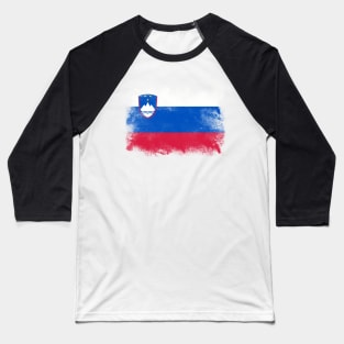 Slovenia Flag Baseball T-Shirt